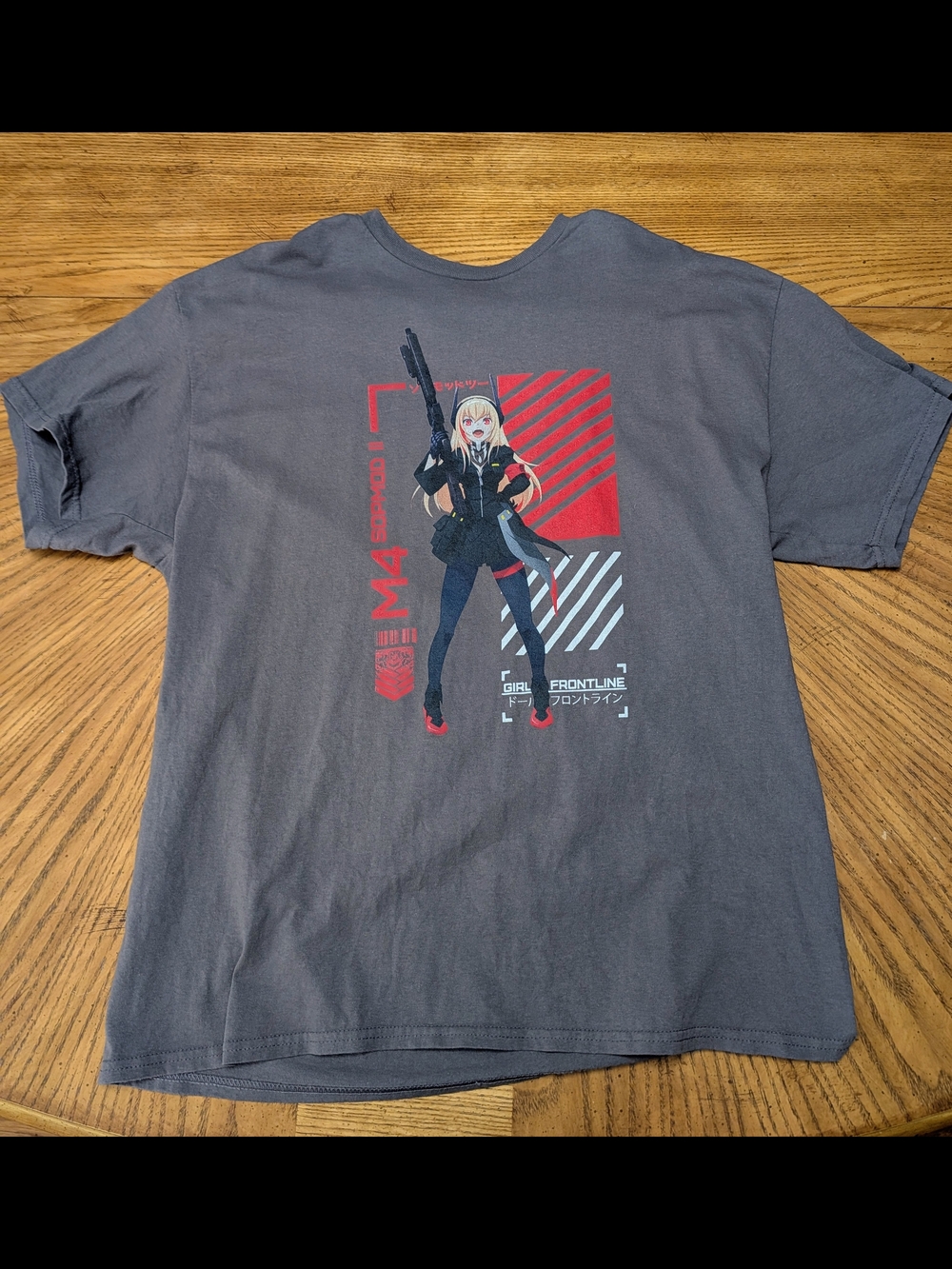 Girl Frontline M4 Graphic Tee - Charcoal